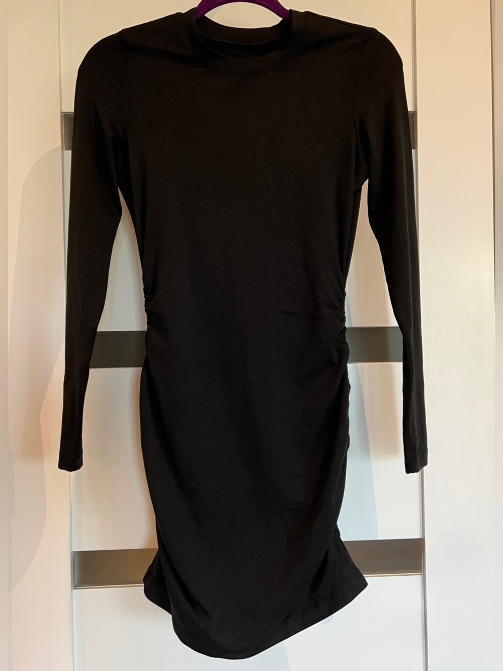 HOLDING Vuori Long Sleeve Halo Essential Dress Black Heather Small